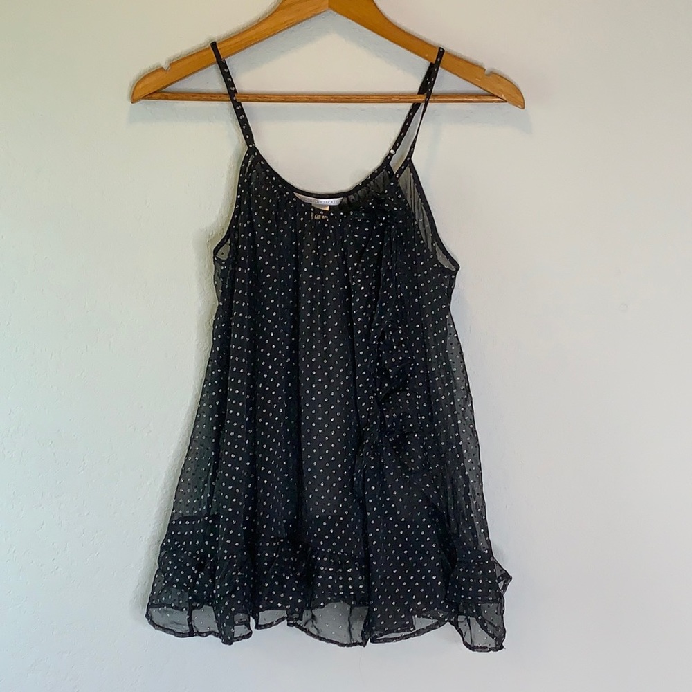 Victoria’s Secret sheer polka dot babydoll top